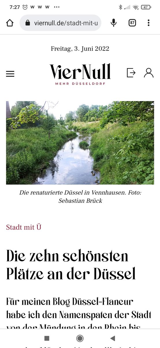 duesselflaneur's tweet photo. Für meinen Blog habe ich #Düsseldorf s Namenspaten von der Rhein-Mündung bis zur Quelle im Bergischen Land abgelaufen. Hier stelle ich meine Lieblings-Plätze an der #Düssel vor. https://t.co/2QzS1iHjBQ #erkrath #neandertal #neanderland #flaneur #flanieren #meinnrw #deinnrw https://t.co/wA7OH1IgZg