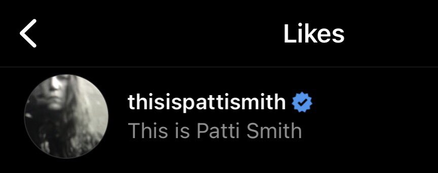 shame on patti smith for liking *that* instagram post