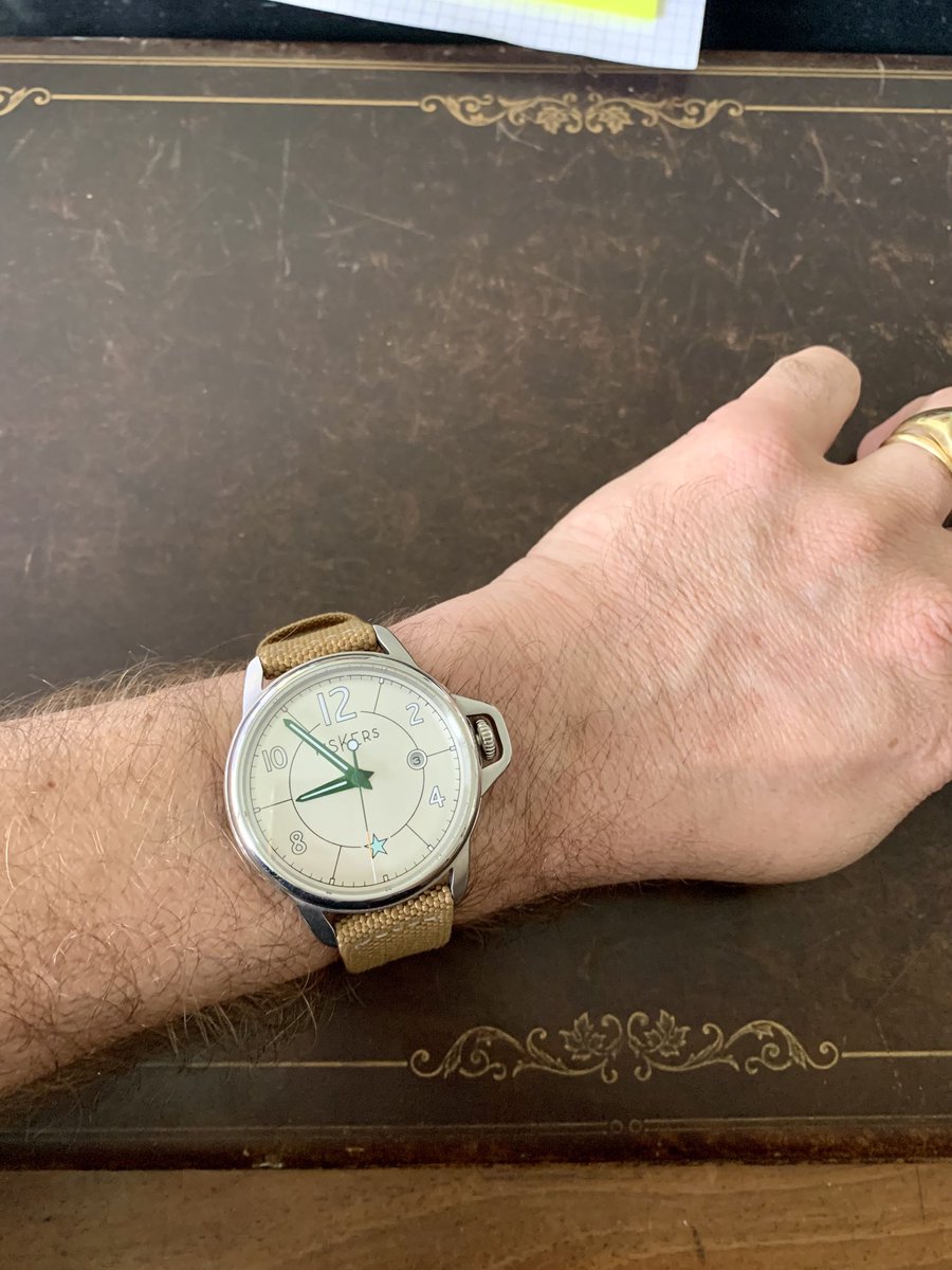 Montre du jour. ⁦<a href="/Riskers_watches/">Riskers</a>⁩ allure vintage, honneur aux troupes de montagne ⛰