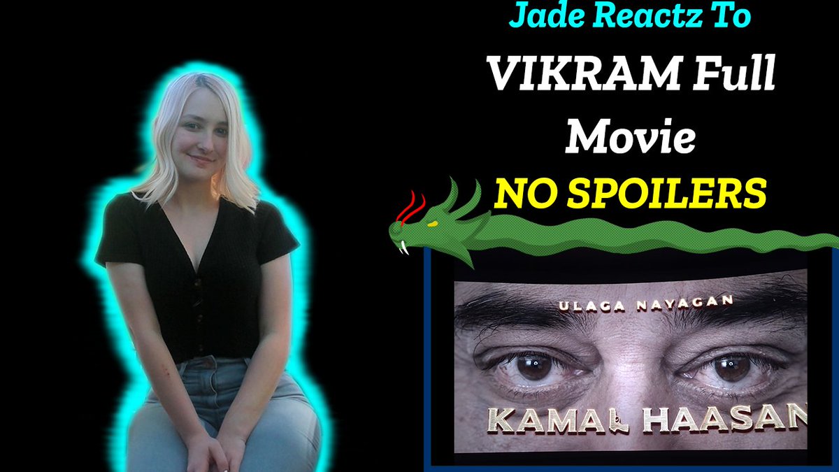 JadeReactz's tweet photo. Just watched #Vikram  at the theatres! Starring #kamalhaasan. 
No Spoiler Review is linked Below:
https://t.co/6VT6zJTY65
#Review #movie #india #tamil #srilanka #KamalHaasan𓃵 #Kollywood  #youtube #TamilNadu #VikramInAction #VikramHitlist #VikramReview #VikramFromJune3 #Reaction https://t.co/wZ1PqRdF0T