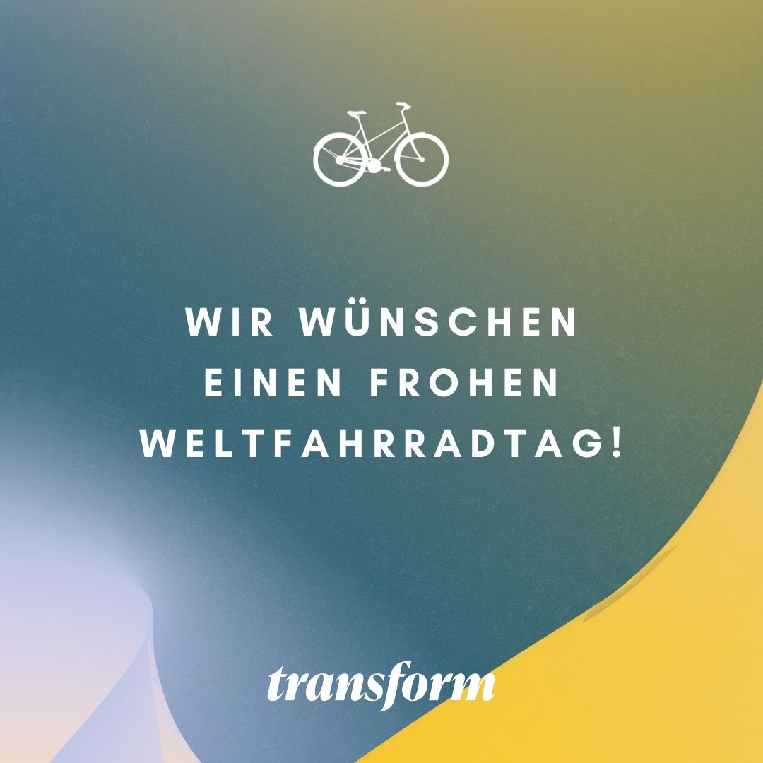 transformag's tweet photo. Alles Gute zum #Weltfahrradtag!
[Im neuen Heft gibts dazu ein starkes Interview mit @_Katja_Diehl_. Das Magazin lässt sich hier vorbestellen: https://t.co/7JPrICsdZn
🚲#transformmagazin https://t.co/eh12tHmrYG