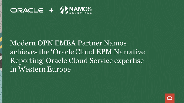 PascalPignal's tweet image. Avoid fragmented data and processes with #emeapartners @namossolutions With dedication to #EPM it gained another #ModernOPN Cloud Service Expertise in WE, enhancing Narrative Reporting: @Oracleemeaps bit.ly/3maQGKd