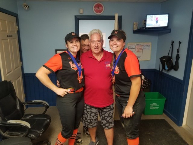 KeithGroller's tweet photo. NOT INVITED TO THE PARTY 

Long after ⁦@kids_softball⁩ beat Whitehall last night, Al Trump, one of the voices of Pates Park invited 2 players to the box — ⁦@DevynDemchak⁩ and ⁦@KZamadics⁩. Naturally, I was not invited. But I found a way to make an appearance. https://t.co/8wHvYwoV89