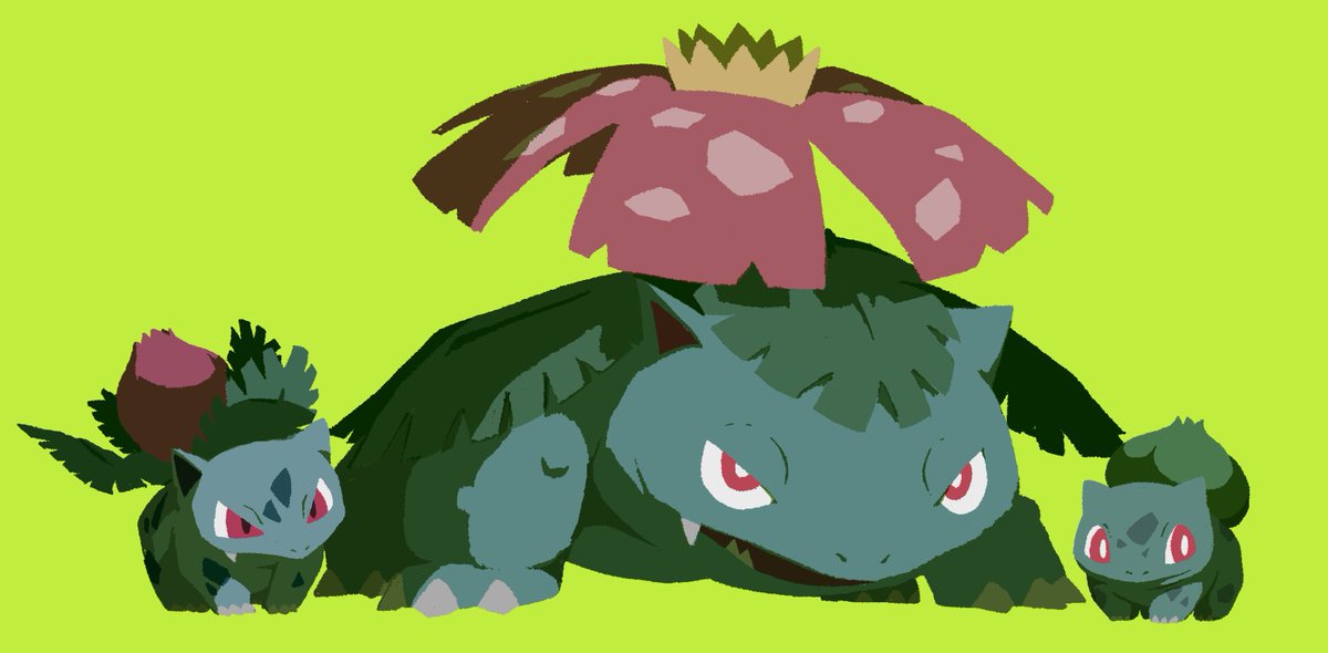 pokemon (creature) no humans solo green background simple background smile open mouth  illustration images