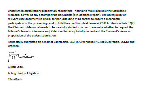 BJVerbeek's tweet photo. We are calling on @icsid to release @RWE_AG @RWE_NL arbitral documents in its case against the Netherlands filed under the Energy Charter Treaty. Transparency is crucial, particularly in disputes related to #climateaction, and necessary for potential non-disputing third parties. https://t.co/SoBG0EXvtt
