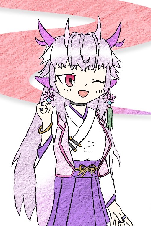 何気に左向き・右向き・正面それぞれ描いたよその子、瑩蓮さん 