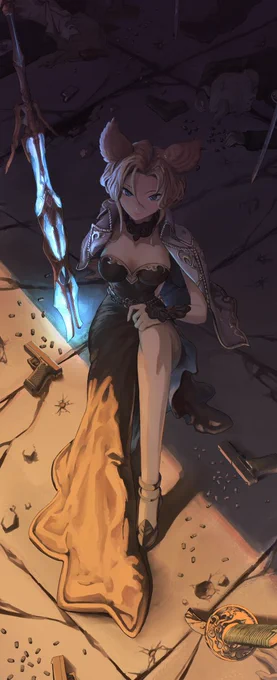 エイレアの姉さん!縦に長いやつだからよかったらタップしてみてね#グラブル 