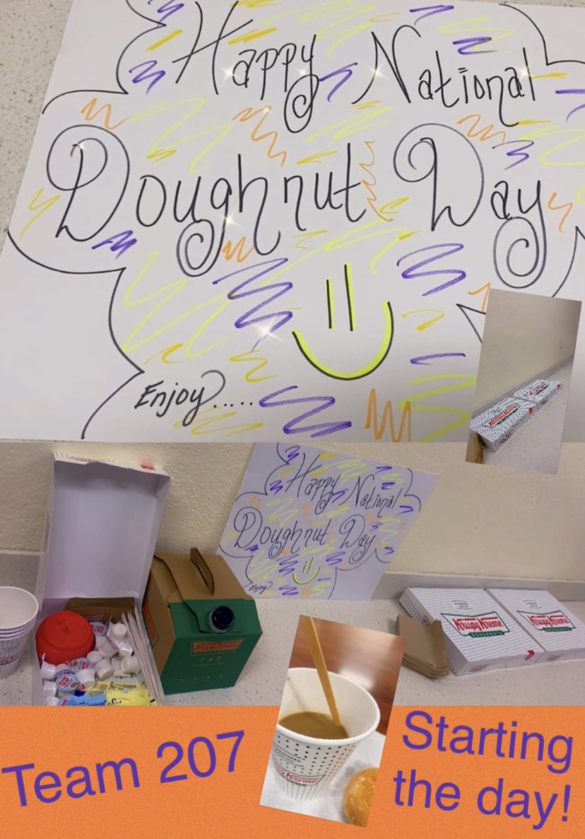 SirenaWMET's tweet photo. Happy National Doughnut day from Team 207! https://t.co/JWMPzEcFG0
