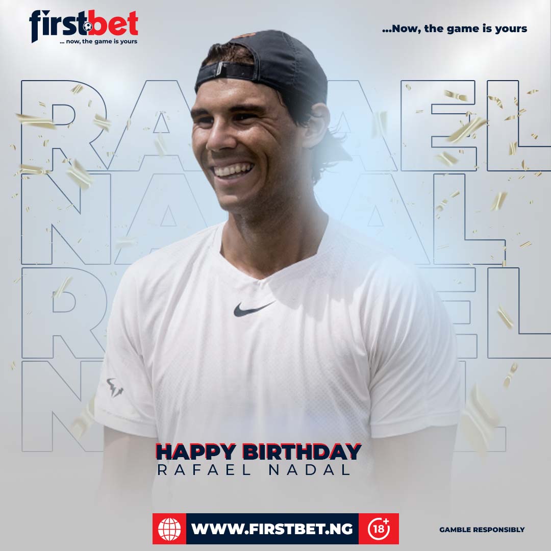 firstbetng's tweet photo. Hurray!!! It's Nadal's birthday.
Rafael Nadal Parera is a Spanish professional tennis player who has won over 21 trophies.
#firstbet #firstbetng #NowTheGameIsYours #sports #bets #football #tennis #hbd #Nadal #claymaster https://t.co/6KR4mxm9gr