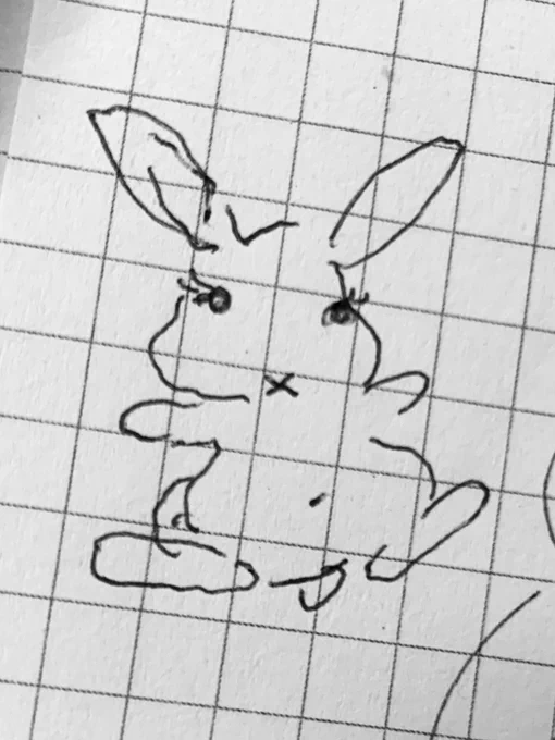 お母さんが描いたうちのうさちゃんみて 