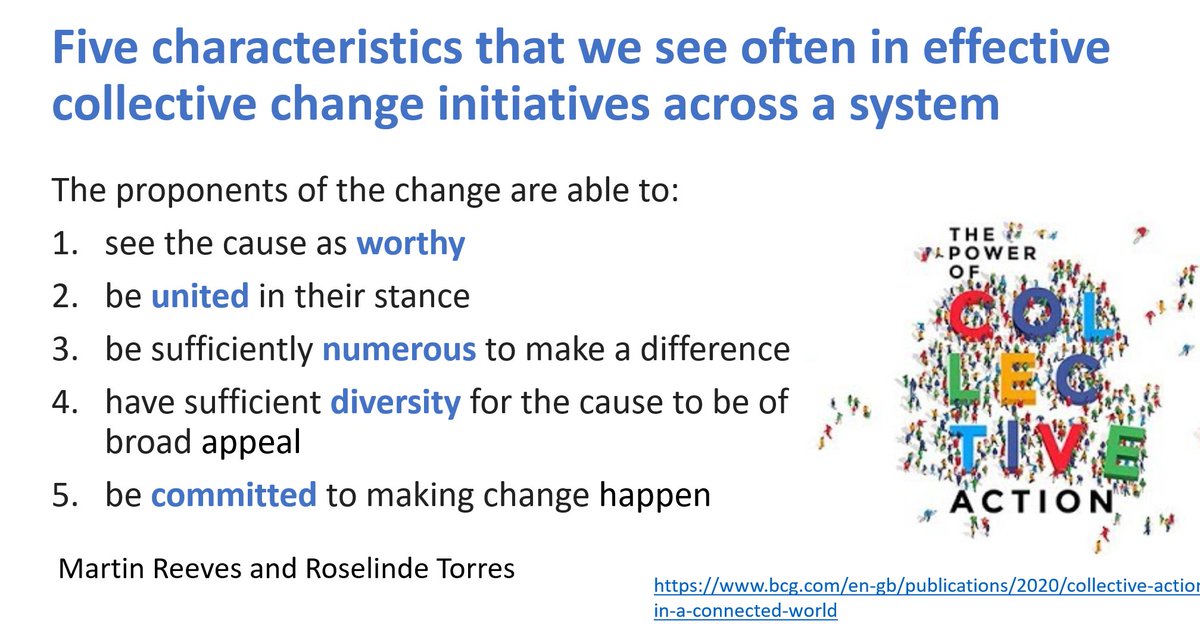 What do we see in a change initiative across an organisation/system that's really humming? It's about having enough people with shared purpose, committed to action. Maybe we need to think about starting change initiatives in different ways: bcg.com/publications/2… V <a href="/BCGhenderson/">BCG Henderson Institute</a>