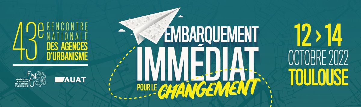 #SaveTheDate 🗓️
La 43e rencontre des agences d'urbanisme se tiendra les 12, 13 et 14 octobre 2022 à Toulouse. #fnau43
Réservez dès à présent les dates dans vos agendas !
fnau.org/fr/rencontre/e…