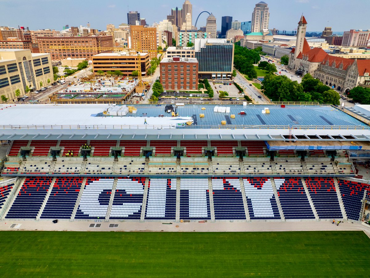 stlaerials's tweet photo. The pitch has been set at Centene Stadium! ✅

📸 20 May 22’

Follow for more! https://t.co/BRyLP8qZA6