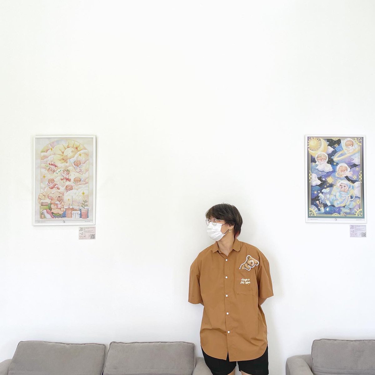 peachoxNFTs's tweet photo. ไปจัดแสดงงานมา อิอิ ที่ w cafe korat 
Nft ผลักให้เราวาดภาพใหญ่ขึ้น ขุดสกิลต่างๆขึ้นมา ถึงตอนนี้จะพักไปก่อน แต่ก็ขอบคุณตัวเองที่ได้ทำ

ขอบคุณพี่ปอน @ratta_pond ที่เป็นพ่องานใหญ่นี้ #koratnft11cafe11artist https://t.co/t89e1HNm4y