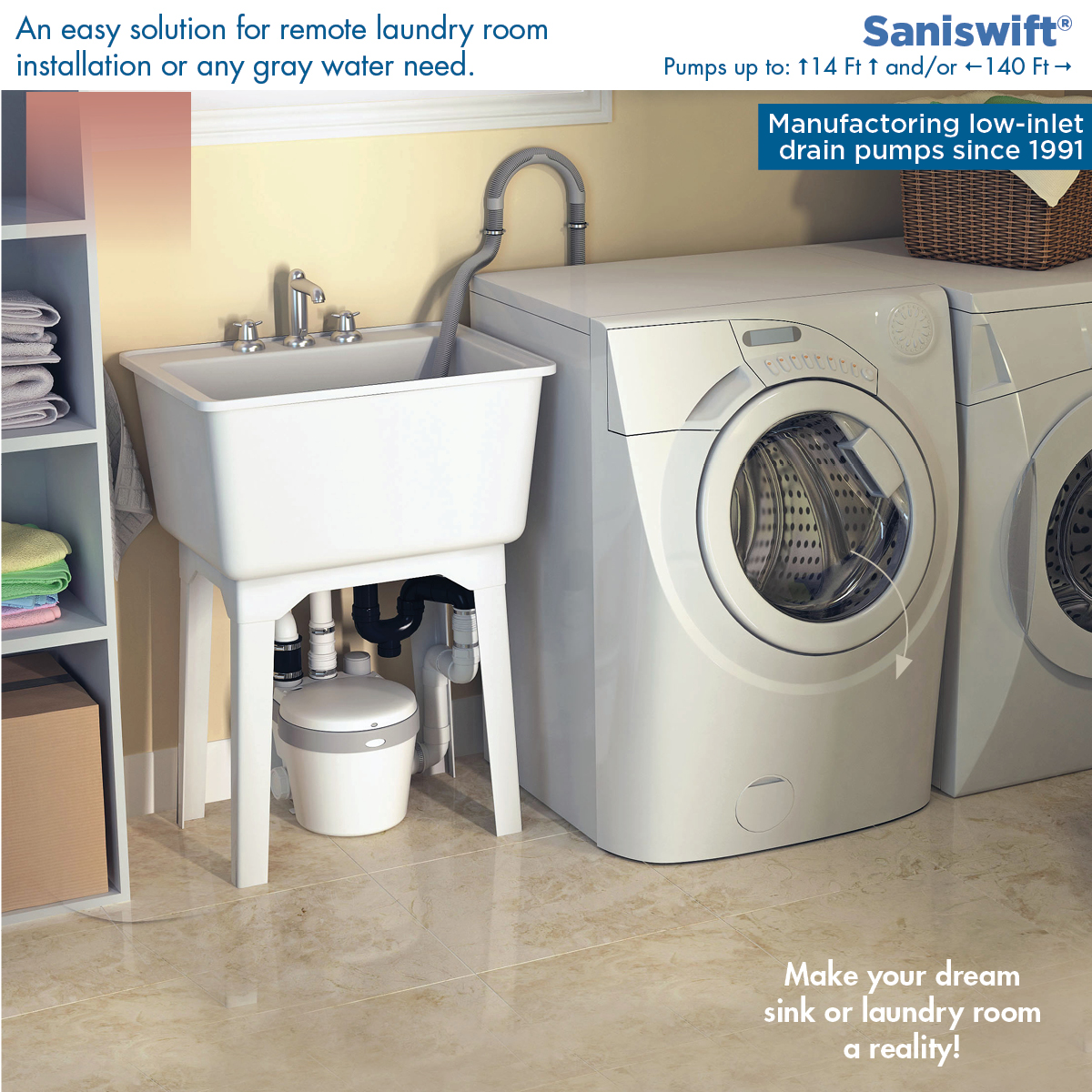 SanifloUSA's tweet photo. Do you need a sink somewhere? Garage? A new laundry room? Our #Saniswift will get the job done! 3 low inlets for easy connection to multiple fixtures anywhere! #Saniflo https://t.co/4WtEf75XB0
#Saniflo #SFA #Saniswift #drainpump #laundry #graywaterpump #remodel #renovation https://t.co/qWjJE8J55P