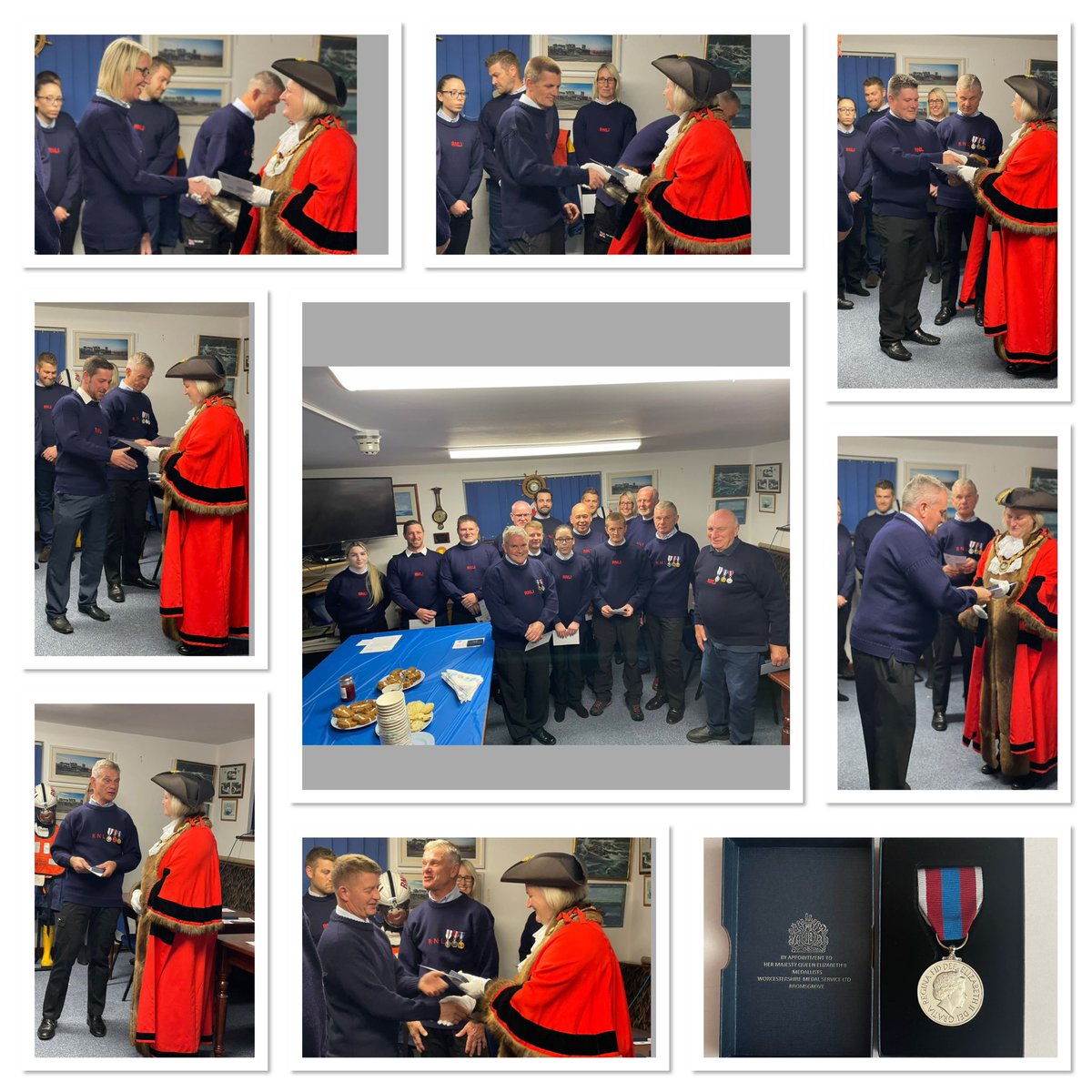 Flint Lifeboat (@flintlifeboat) on Twitter photo As part of the national Jubilee celebrations, members of Flint RNLI have been presented with the Queen's Platinum Jubilee Medal. 
The medals were awarded in recognition of service, with each recipient volunteering for the RNLI for a period ranging from 5 to 55 years. As part of the national Jubilee celebrations, members of Flint RNLI have been presented with the Queen's Platinum Jubilee Medal. 
The medals were awarded in recognition of service, with each recipient volunteering for the RNLI for a period ranging from 5 to 55 years.