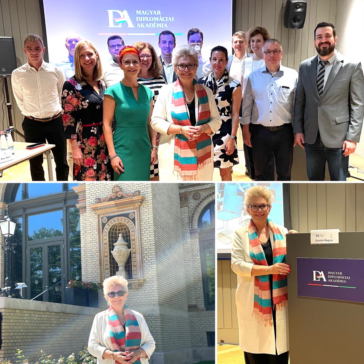KatalinBogyay's tweet photo. Lectured on Soft Power Diplomacy today for the Class of ‘Corporate Diplomacy Program’ @diplakademia in the beautiful building of Millenium House in Varosliget! I enjoyed meeting leaders of the corporate world being interested in the use of soft power diplomacy. 👩🏫 #lecturingday https://t.co/gGSBCCcC4U