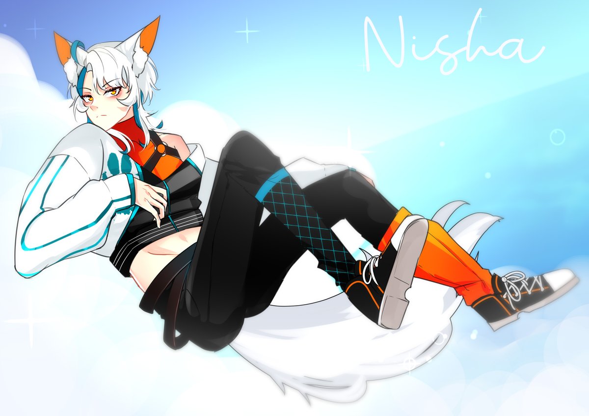 nishaaaVT's tweet photo. HIII!! SO THIS IS NISHA NOW ! omg im so proud ajksdhflsjakdf nisha is now a fox streamer! 

THANK U SO MUCH FOR 100+ FOLLOWS #Vtubers COMMUNITY 

#nishaillust #VTuberUprising https://t.co/6WLvKakAJ3