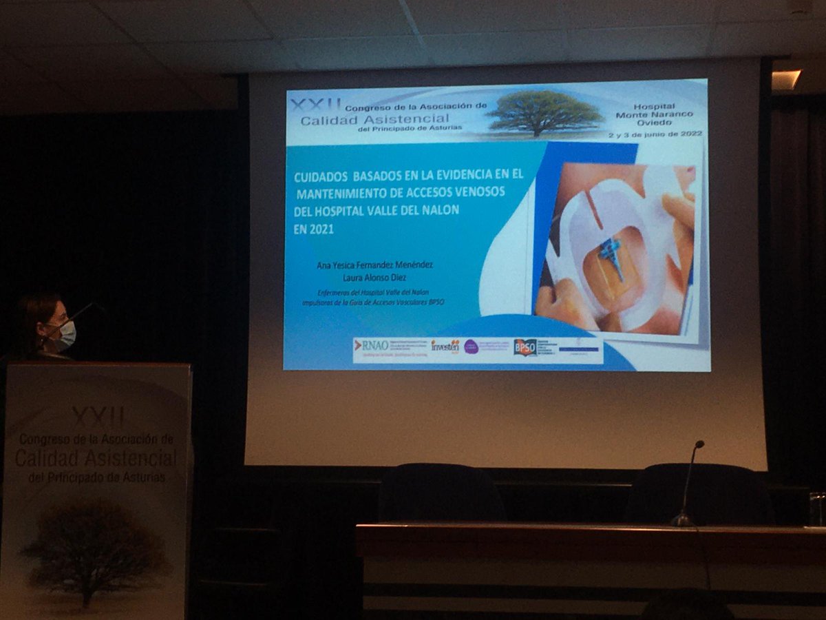 AcBpsosespaVIII's tweet photo. Presentando nuestras recomendaciones de buenas prácticas #BPSO en #accesosvaculares ,#caidas y #LactanciaMaterna  #pasqal2022 @PasQalAsturias  SARA ,EVA ,ANA #evdiencia https://t.co/iBX5jzAFgW
