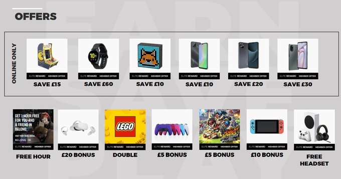 GAMELivingston's tweet photo. It's #GameElite's birthday! GAME are offering Elite members some amazing deals to celebrate (pictured below) &amp; Elite customers can also participate in 19 prize draws found on the app.

Upgrade to Elite for just £3 in-store today for access to the exclusive offers!
#GameElite https://t.co/SAWdGFU54f
