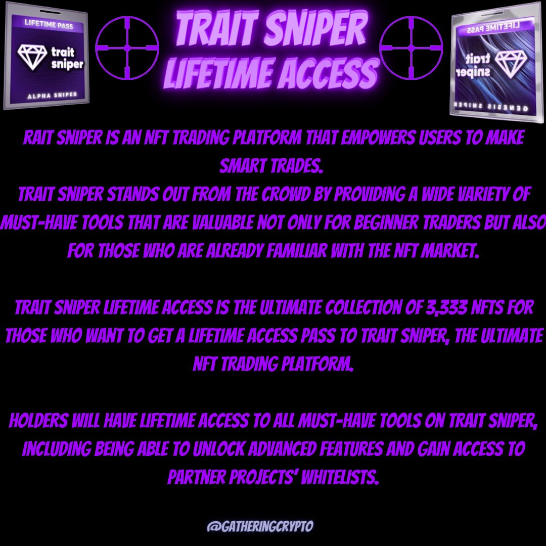 Gatheringcrypt2's tweet image. #TraitSniper Holders can also become a centerpiece of their #tokenomic in the future.

Keep checking for detailed analysis on @gatheringcrypto
#Nft #nfts #bitcoin #bitcoinmining #blockchain #btc #crypto #cryptocurrency #ethereum #opensea #nftcollectibles #nftcollection #RHODubai