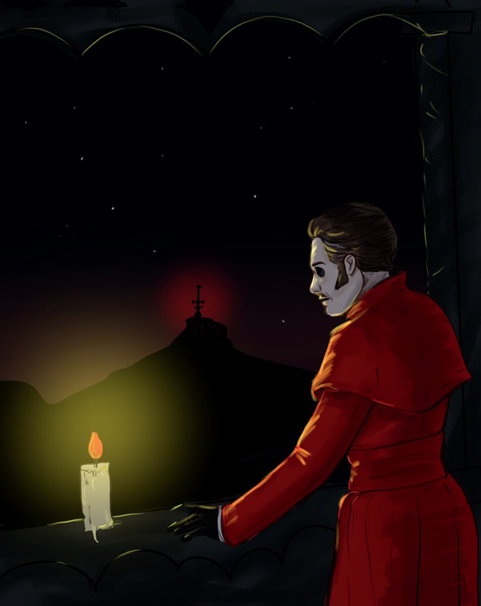corporatebat's tweet photo. A candle casting a faint glow
#thebandghost #ghost #ghostbc #cardinalcopia #papaemeritus #papa #papaemeritusiv #rats #grucifix #IMPERAUnholyVestments https://t.co/qNHxYhXtym