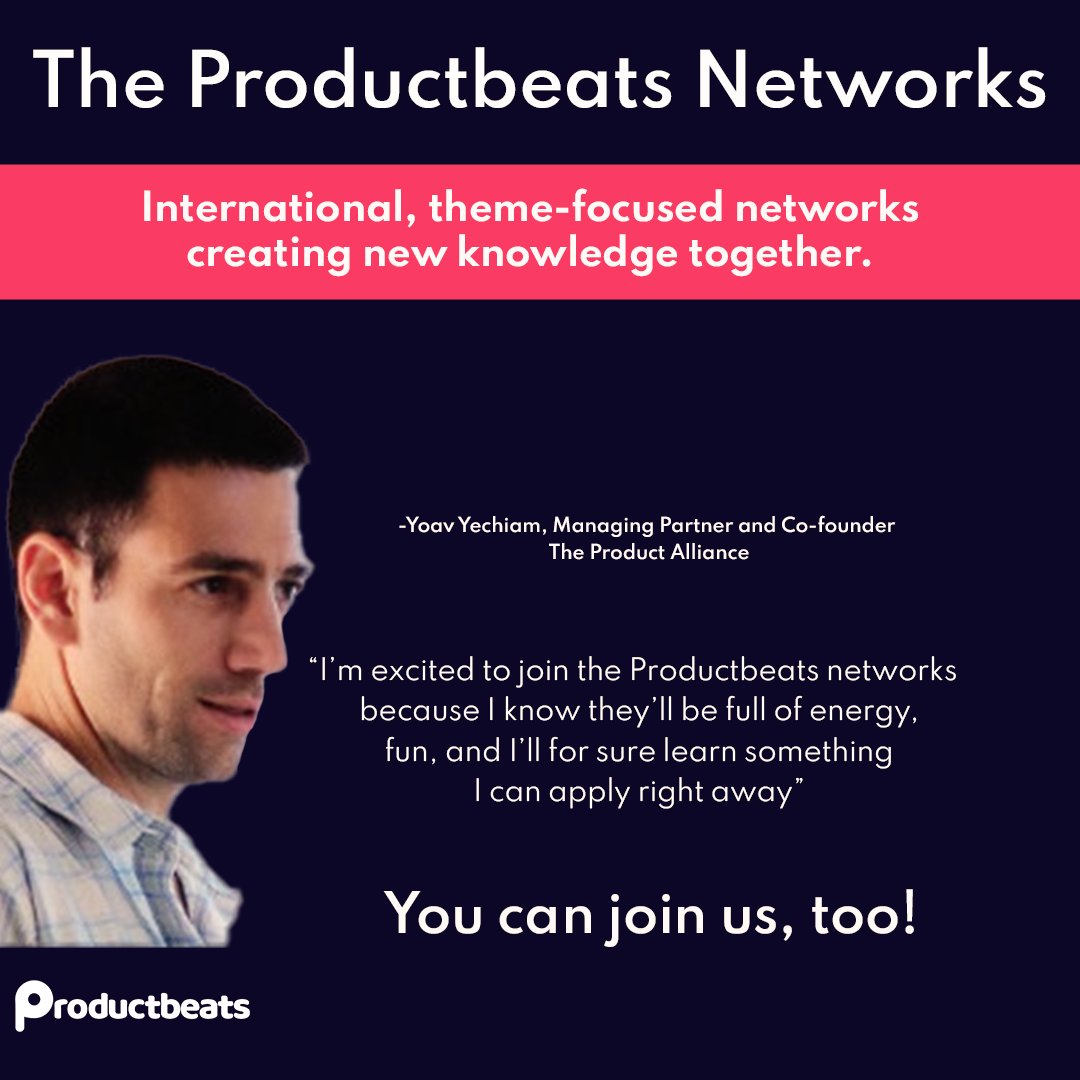 ProductBeats's tweet photo. Good news! We are launching our first Productbeats Networks. 

Guess who is joining us? Co-founder and Managing Partner at The Product Alliance, Yoav Yechiam.

You can join us too, learn more and sign up here: https://t.co/g8bj9AuN5I https://t.co/riyBjYH5I4