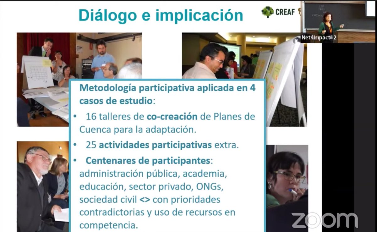 crearesearch's tweet photo. Anabel Sánchez de @CREAF_ecologia comparte el #ImpactoSocial conseguido por el proyecto #BeWater 
a través de procesos de #cocreacion: mejorando la gestión de los recursos hídricos en cuencas del #Mediterraneo #Net4Impact https://t.co/mwPhIbjvAK