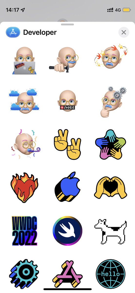RossellimacEDU's tweet photo. Nosotros ya las tenemos! Si necesitas ayuda para conseguirlas escríbenos y te explicamos cómo VJ seguir las pegatinas de la #WWDC22 https://t.co/avavExAHzO