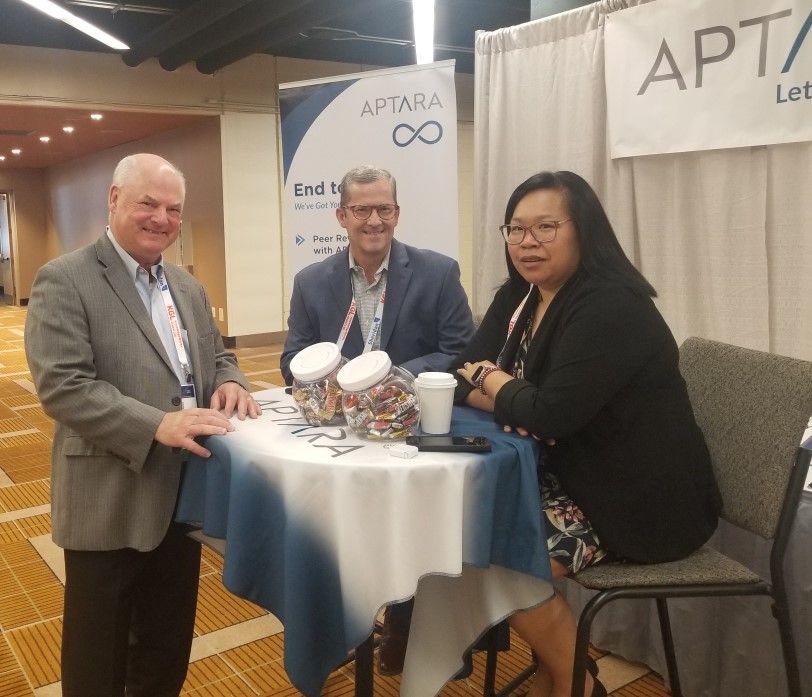 Aptara's tweet image. An exciting day 2 for us, Judy Hum-Delaney of Canadian Science Publishing stopped by at our booth.
@judy_hum
 @cdnsciencepub
#society #publishing #ssp2022 #chicago #chicagoevents #copyrights #openaccess #copyediting #accessibilitymatters #accessibility #Scipris #publishing