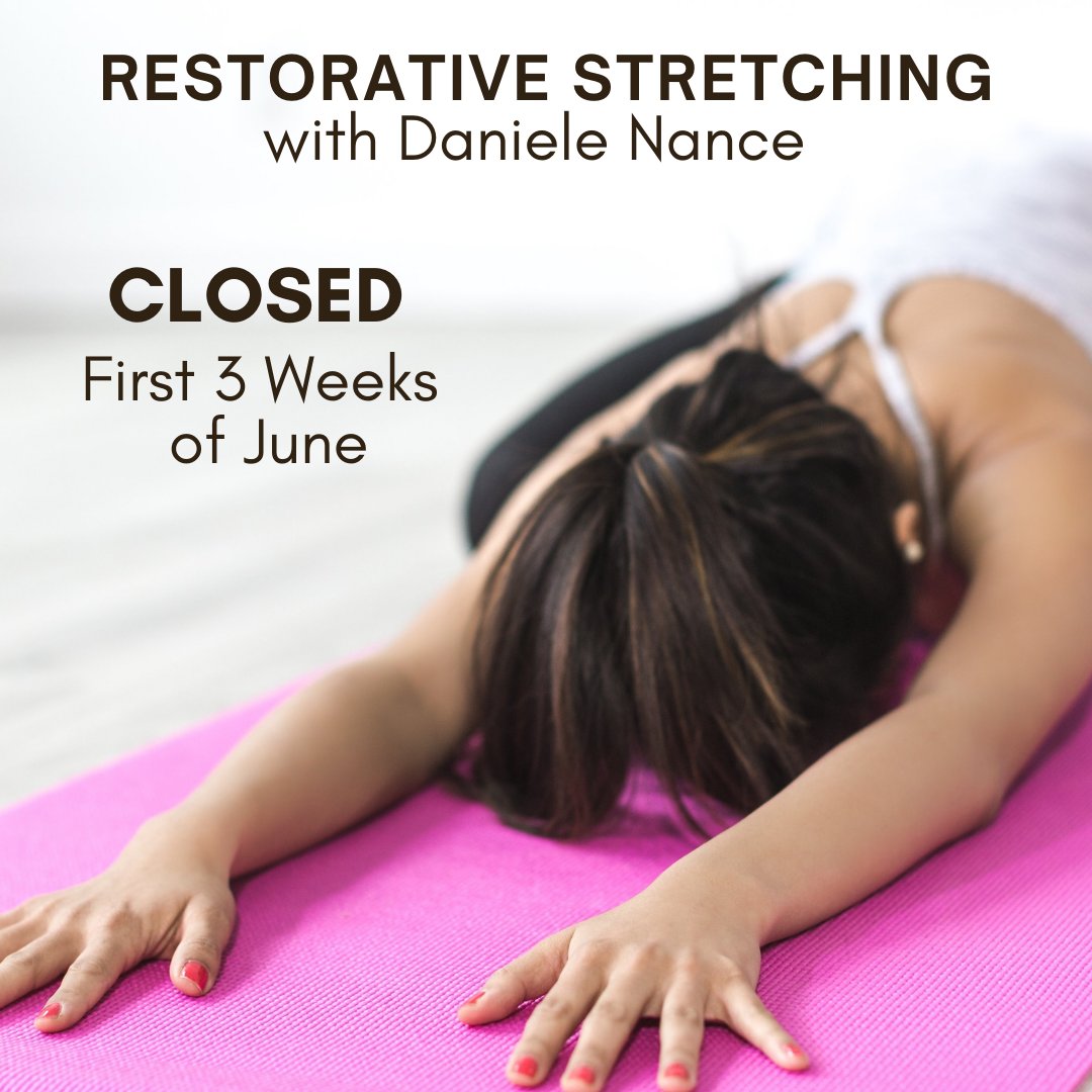 CosmicCenterOSL's tweet image. Restorative Stretching with Daniele Nance will be CLOSED the first 3 weeks of June. We'll be back Tuesday, June 28th at 12:15 PM 

For questions, please call (941) 371-9333 or email us at cosmiccenterosl@gmail.com.