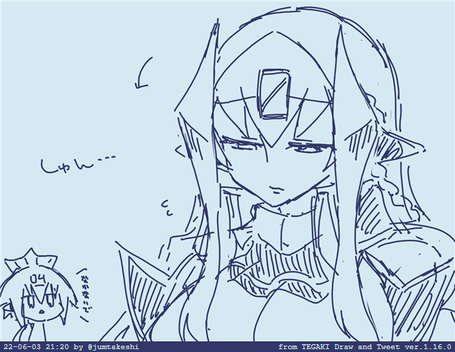 しゅん…ってするキャラが定着してる気がする大佐 #tegaki_dt 