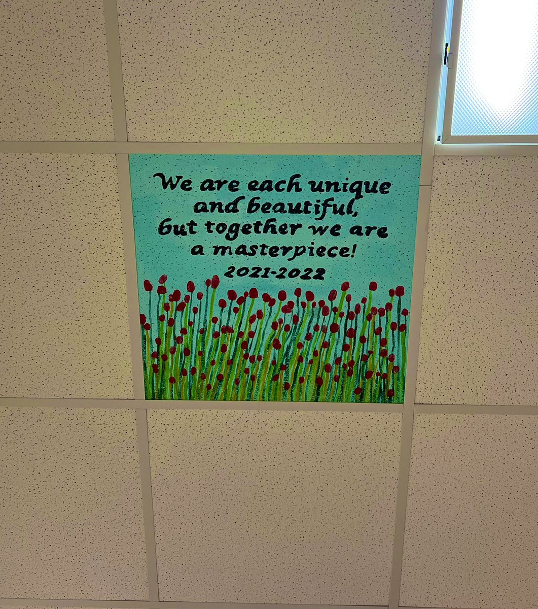 Excited for my 6th graders to walk in to the last day of school and see the finished product of the “masterpiece” they all had a hand in creating! These students have made permanent mark in my ♥️ and now whenever I look up I will remember them all! <a href="/inspiredAP/">Jacquese Copeland</a> <a href="/Smsvcs1/">Southwestern Middle School</a>