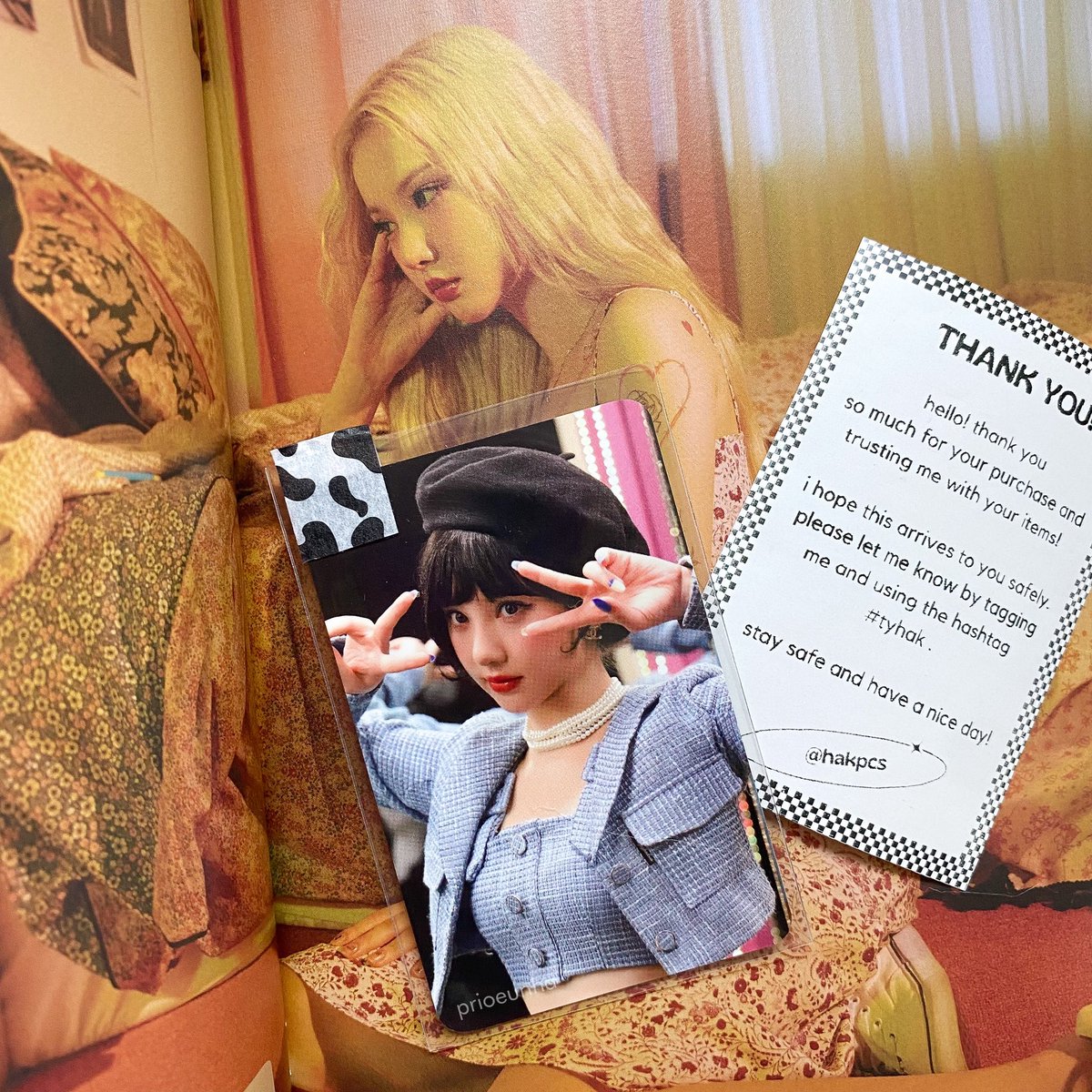 prioeunha's tweet photo. ꒰ #priofindz | #tyhak ꒱

˖⁺‧₊˚  💌 from @hakpcs ˚₊‧⁺˖

— first time ordering from ina and wow! i am so happy on how smooth everything went!! ty hak for assisting me on my order (●’ᴗ’σ)σணღ*

J ✶ https://t.co/G8JvjuWr4T