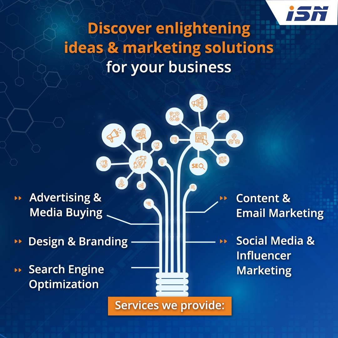 At iSN, we make absolutely sure that our performance marketing solutions are tailored to your precise business requirements.

#ISN #ISNServices #PerformanceMarketing #DesignAndBranding #SEO #InfluencerMarketing  #ContentMarketing #EmailMarketing #DigitalServices #DigitalGrowth