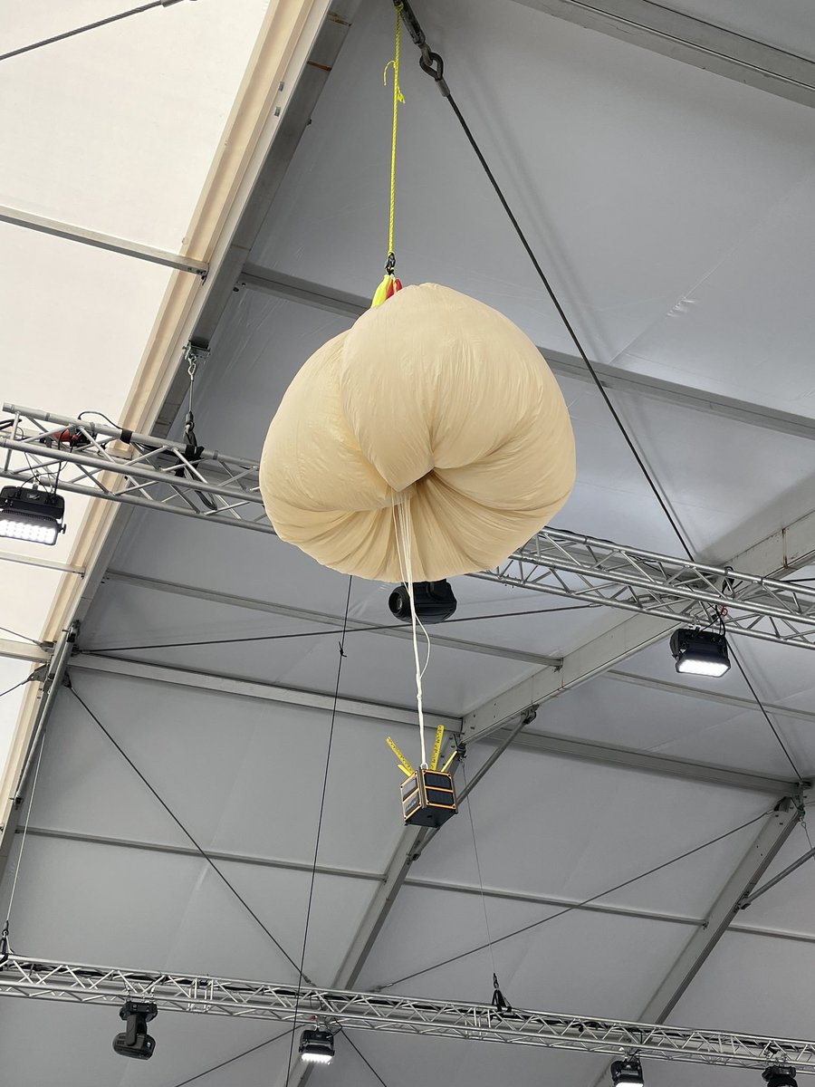 kitsatellite's tweet photo. Second #ecsite22 day is here and we’re already busy with satellites at our stand. Try to find our (deflated) stratospheric balloon, build a #kitsat & catch your own #wisawoodsat model. Willkommen! https://t.co/W46NQTk9iF
