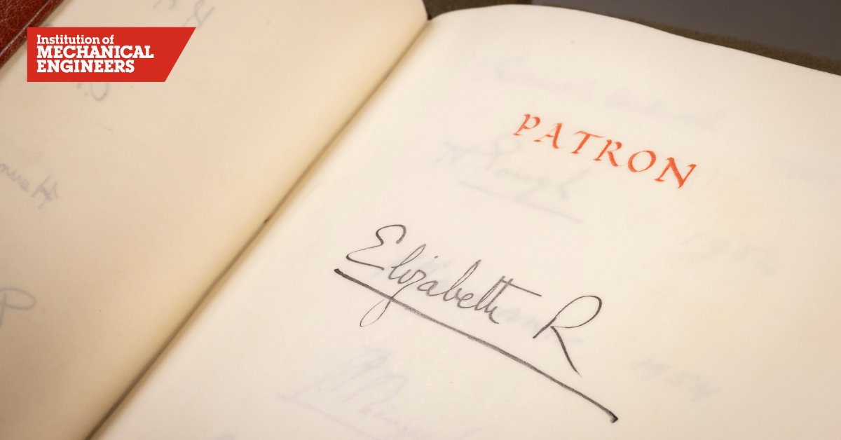 IMechE wishes to offer its heartfelt congratulations to our Patron Her Majesty The Queen on the occasion of her #PlatinumJubilee

In 1952, as Patron of IMechE, The Queen added Her signature to those of the Institution’s Honorary Fellows in our Roll of Patrons &amp; Honorary Fellows.