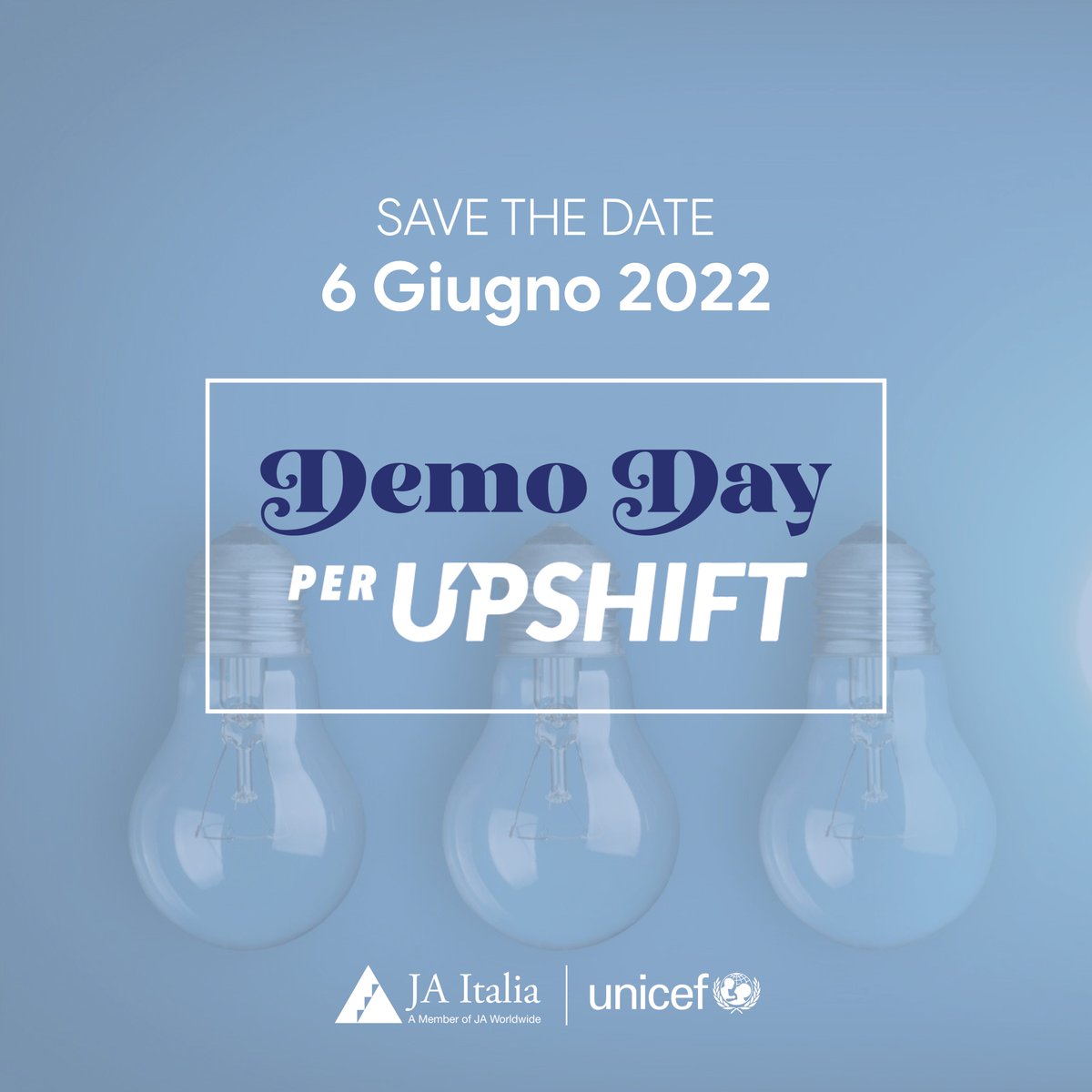 #DemoDay Idee in azione per #Upshift, il programma @UNICEF in partenariato con JA Italia. Celebreremo le idee ​innovative dei giovani per un impatto sociale nella comunità in cui vivono. #ChildGuarantee, @FitzcarraldoFon, @Museo_MAXXI, @OCulturali, Polo ‘900 Torino, #Hydro