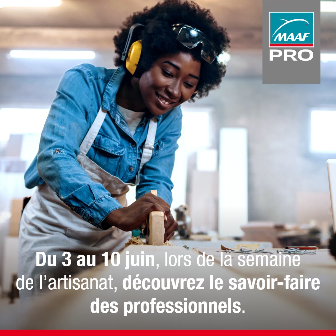 MAAFAssurances's tweet photo. #MAAFPRO Réservez les dates du 3 au 10 juin pour rencontrer les artisans près de chez vous à l'occasion de la #SemaineArtisanat. 
Pour découvrir ce qui est organisé dans votre région par @CMAFrance_ et les CMA, c'est par ici : https://t.co/yGJnFpLzGi https://t.co/rrlSNRUWhN