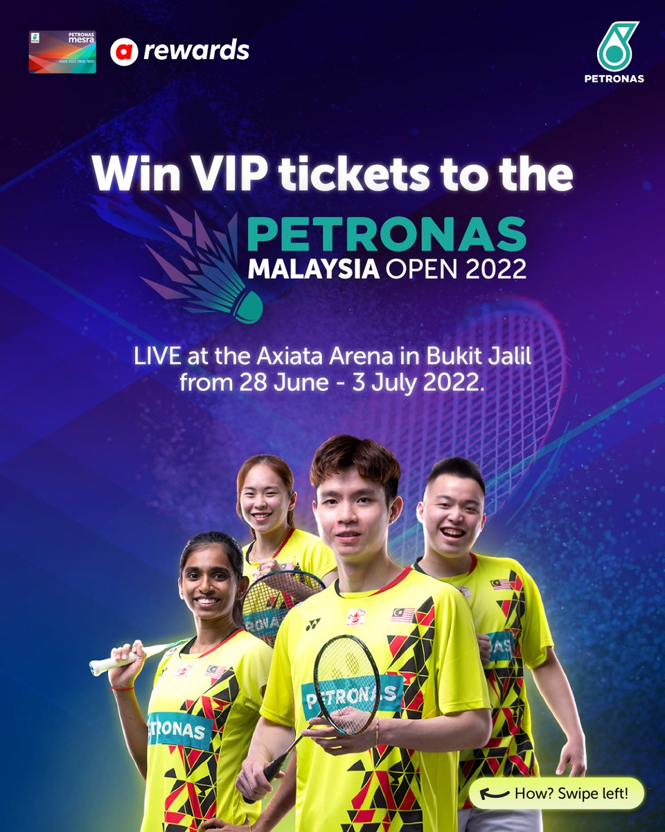 Petronasbrands's tweet photo. Tickets sold out everywhere?? Hard-core badminton fans, don't hang up your rackets just yet!πΈ
Stand a chance to win tickets when you convert your points to either Mesra or airasia points. So easy! π
More infoβ‘οΈ https://t.co/spRY8O0eEz
#PETRONAS #ConvertAndWin #MesraRewards https://t.co/X46dVQkO47