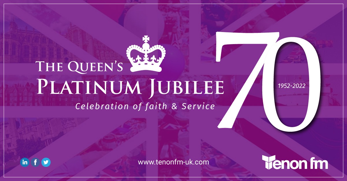 Tenonfm's tweet photo. Team Tenon FM congratulates the Queen on her Platinum Jubilee.

Wishing everyone a Happy Jubilee Bank Holiday Weekend!

#TenonFM #jubilee2022 #bankholidayweekend #queensjubilee https://t.co/dohNIg2zBh
