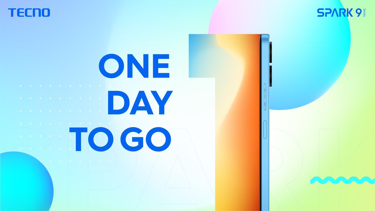 tecnomobile's tweet image. 1 day to go until the touchdown of #SPARK9Series. Stay tuned with us! 

#TECNO #SPARK9IsComing