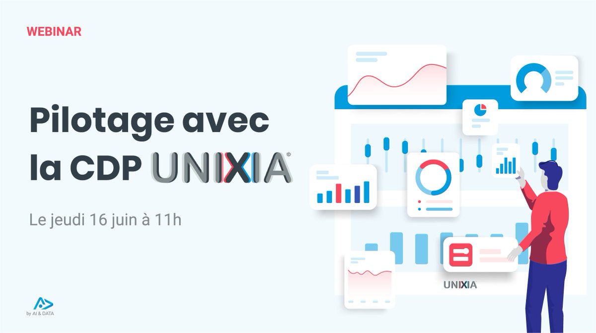 🚀 Prenez le contrôle de vos données avec notre CDP UNIXIA ! Pilotez-les à travers des dashboards prêts à l’emploi et découvrez comment créer vos propres dashboards customisés lors du webinar du jeudi 16 juin à 11h :  
👉 bit.ly/3aEUWiH
#CDP #RCU #dataviz