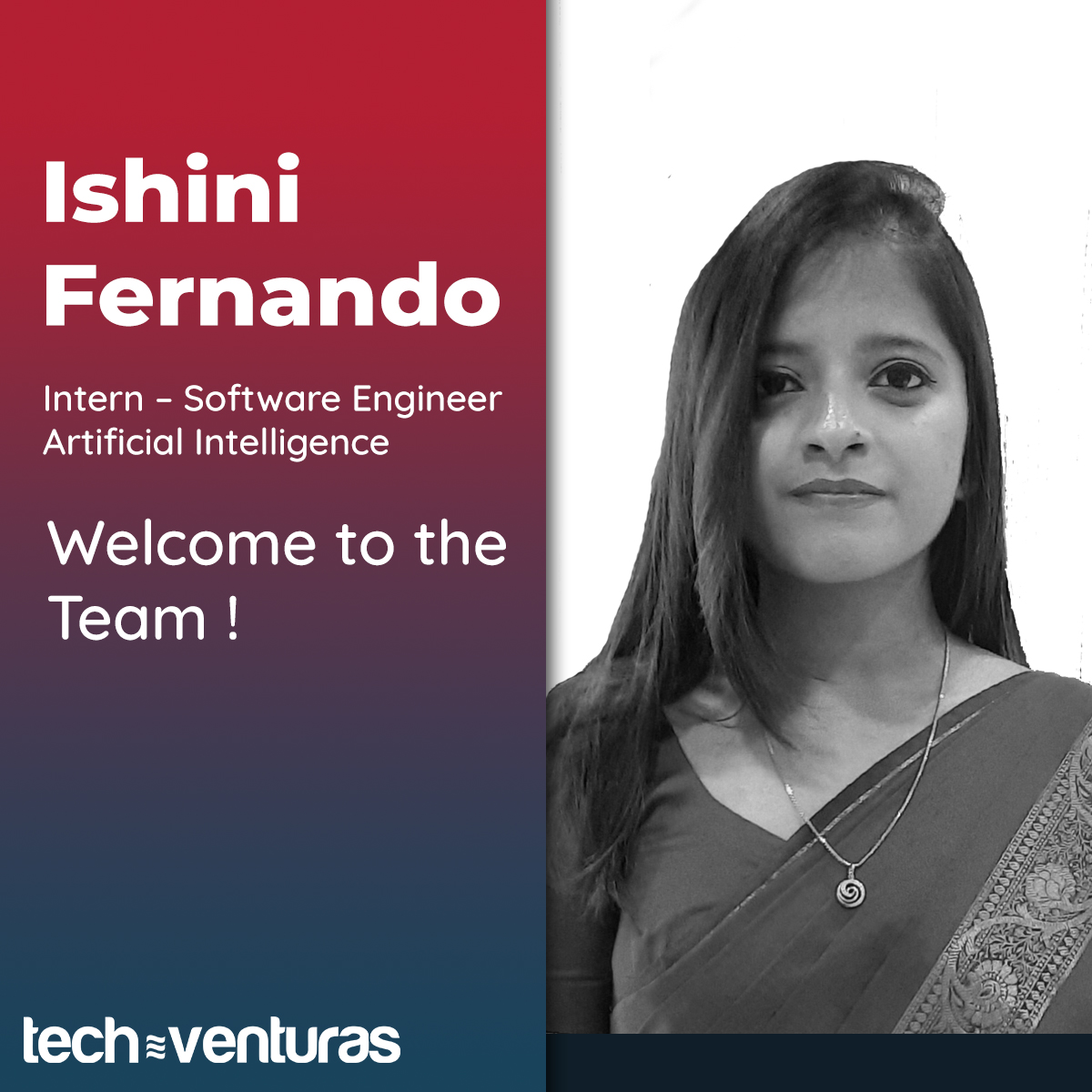 TVenturas's tweet photo. We are excited to welcome Ishini Fernando joining our #SriLankan team as an Intern-Software Engineer in Artificial Intelligence

Thank you for joining Tech Venturas Family!

#devopsengineer #CareersatTV #careers #techventuras https://t.co/ssl5JA1WSX