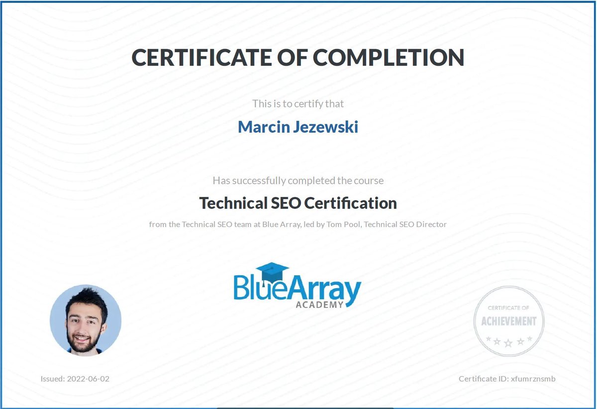 digitaltrack_me's tweet image. Technical SEO Course by @bluearrayseo completed!
#bluearrayacademy #seo #digitalmarketing