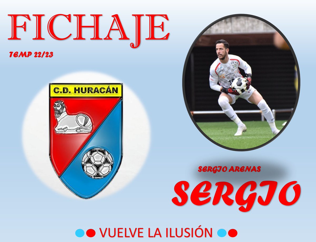 HuracanBoficial's tweet photo. 💣FICHAJE💣

Vamos con otra incorporación más! Ex-portero entre otros de Albacete Balompié, Getafe CF, CD Badajoz, CF Talavera e incluso con experiencia en Japón en @SuzukaPG ,defenderá esta temporada el escudo del Huracán!! Bienvenido @Arenitas89🤝⚽️👏

🔵🔴Vuelve la ilusión🔵🔴 https://t.co/ZCCKIivfB6