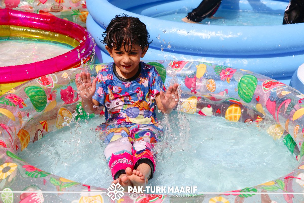PakTurkMaarif's tweet photo. Our little Maarfians chilling on weekend be like 👦🏻👧🏻🕶️💧🌞
#Summerstime #watersplash https://t.co/MtyJnsOFrr