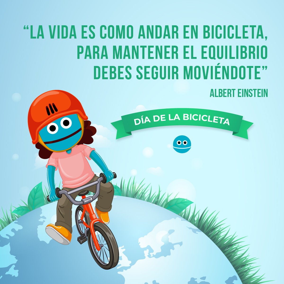 DataBotTech's tweet photo. Hoy se celebra el #DíaMundialDeLaBicicleta y además de ser fans de este maravilloso #Transporte, hay una frase de nuestro entrañable #Einstein que aplicamos en nuestra vida de empresa. 
¡En #Databot sabemos que siempre debemos estar en movimiento para seguir avanzando! https://t.co/EVErN9eNHj