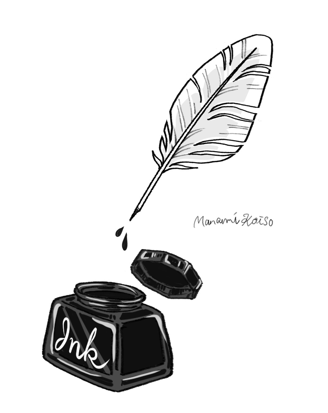 Manami K メモ ペン イラスト 白黒 シンプルタッチ 手描き Illustration Art T Co Ljdhj9gf3y Twitter