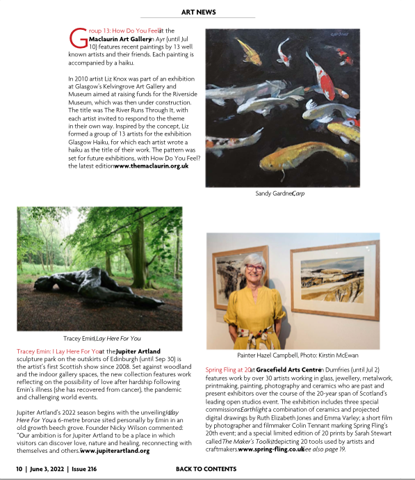 ScotFestPR's tweet photo. Discover the Spring Fling at 20 exhibition in the new @artmaguk. @spring_fling @WeAreUpland https://t.co/Uvc0V7vBY5